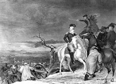 Washington passing the Delaware, the evening before the Battle of Trenton, December 25, 1776, by George S. Lang, engraving, 1825