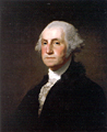 George Washington (Athenaeum type) by Gilbert Stuart, oil on canvas, not dated