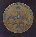 Commemorative button worn at Washington’s inauguration in 1789
